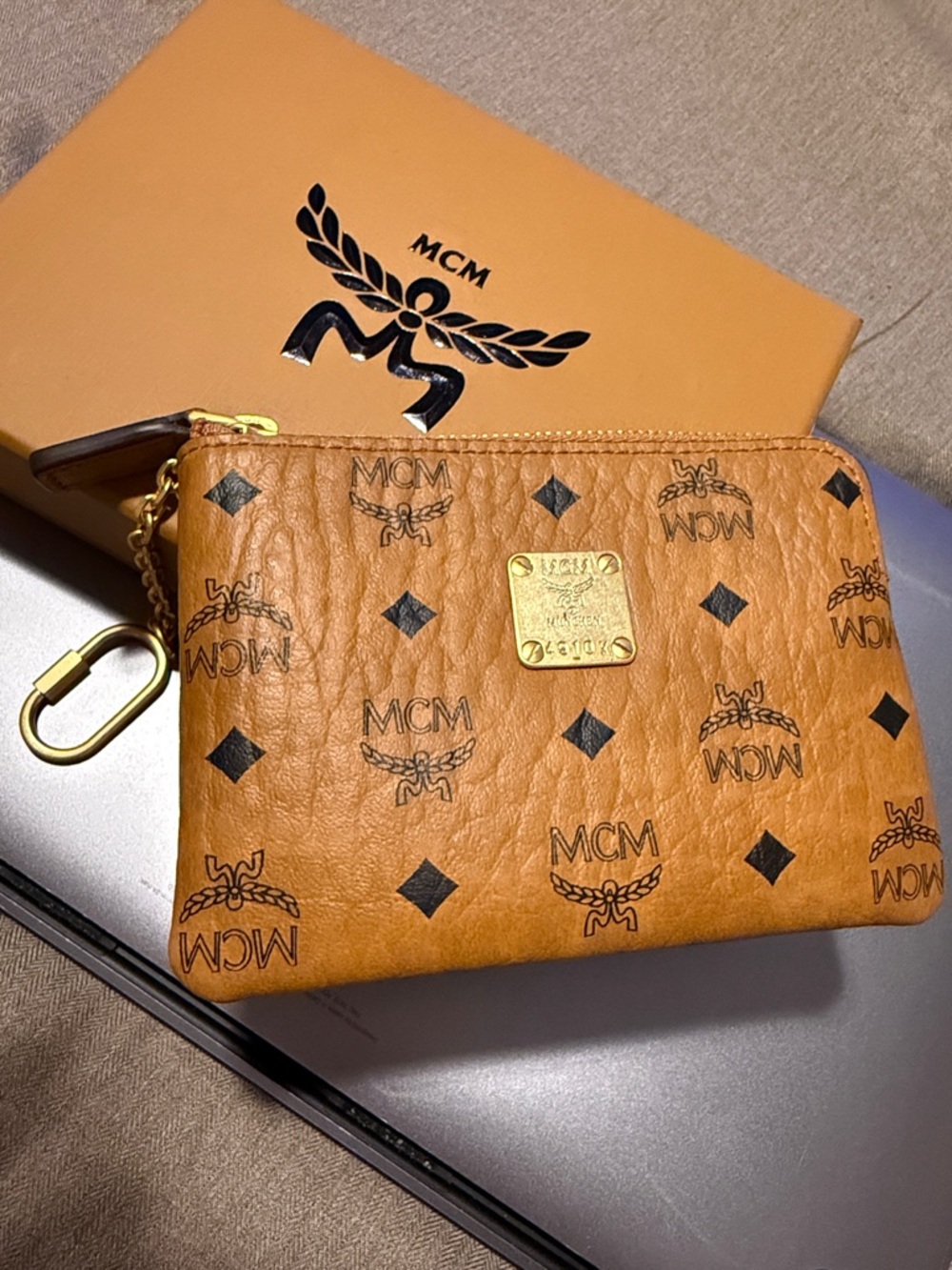 MCM Card Pouch in Visetos